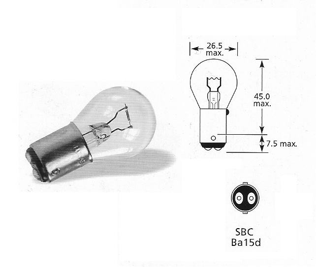 6 volt 21 watt SBC Ba15d